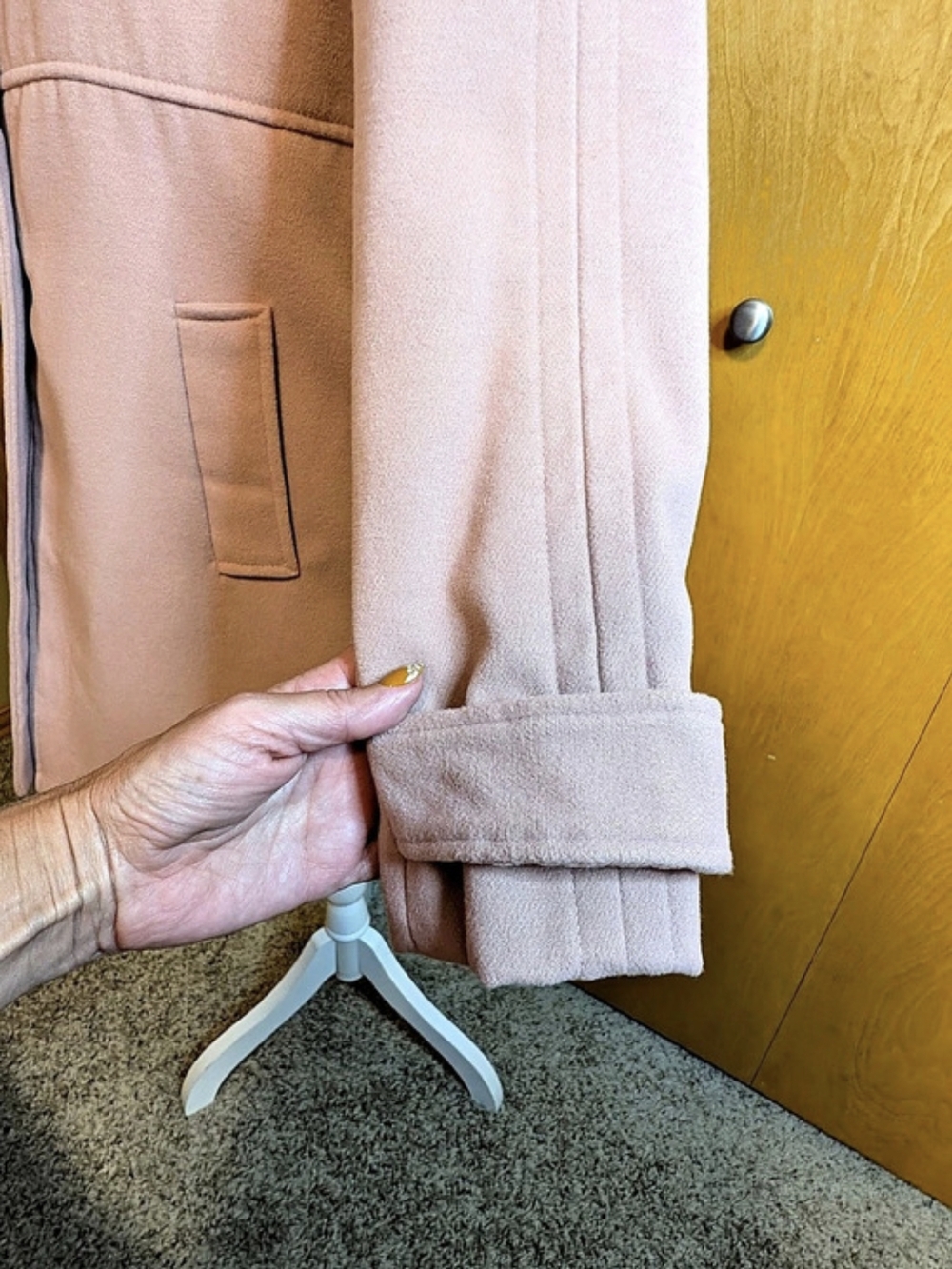 Esley Womens Chic Small Pink Pea Coat Size Small NWT - Picture 7 of 9